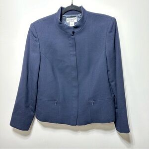 Pendleton wool Navy zip up structured jacket EUC